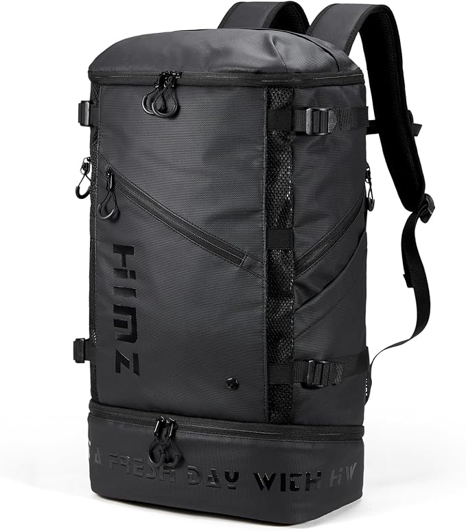 Backpack Cooler with Lunch Compartment, Heavy Duty Insulated Backpacks for Men Work, 35L Travel Backpacking -17 inch Laptop Bag Carry On Back packs for Airplane, Black