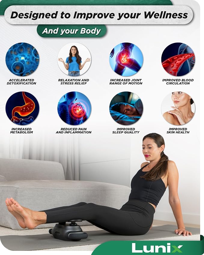 Lunix LX26 FSA Massager for Legs & Full Body, Handheld Vibration Massager for Stress Relief, Relaxation & Muscle Comfort at Home, Chi Swing, Interchangeable Heads, USB Rechargeable, Ergonomic Grip