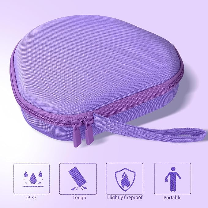 co2CREA Hard Case with Sleep Mode Replacement for Apple AirPods Max 2 / AirPods Max Wireless Over-Ear Headphones (Purple Case)