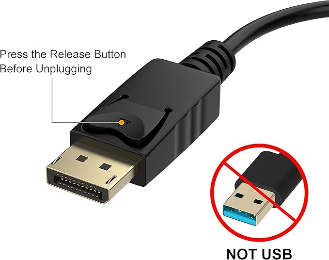 Moread 4K DisplayPort (DP) to HDMI Adapter, 5 Pack, Uni-Directional Gold-Plated Display Port Computer to HDMI Screen Converter (Male to Female) Compatible with HP, Dell, Lenovo & More, Passive - Black