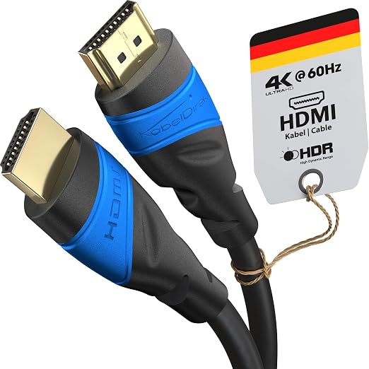 KabelDirekt 4K HDMI Cable – 65ft & Longer HDMI Cables (20ft–75ft) – German-Engineered HDMI Cord – Supports 4K@60Hz, UHD, HDR, ARC, Ethernet – HDMI Cable for HDTV, PC, PS5, Xbox, Switch