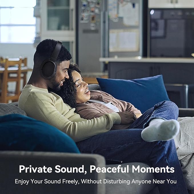 Swiitech Wireless Headphones for TV Watching with Charging Dock, 45H Playtime, Bluetooth 5.3, Clear Voice, No Audio Delay, Plug & Play Over-Ear Headset for Seniors