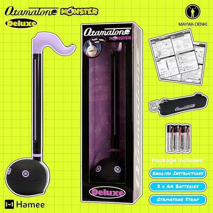 Otamatone Deluxe Electronic Musical Instrument for Adults Portable Synthesizer Digital Electric Music from Japan by Maywa Denki Cool Stuff Gifts, Monster (Violet) [English Manual]