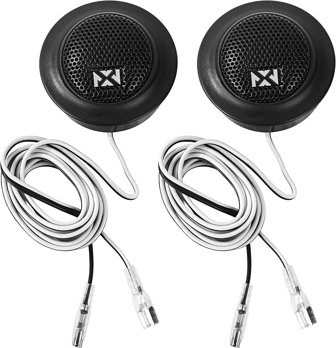 NVX® NSP65KIT 6.5" Car Speakers, 600W Max, 200W RMS, 2-Way Component System w/Silk Dome Tweeters & Passive X-Overs, Easy to Install in Cars/Trucks/Doors (Pair)