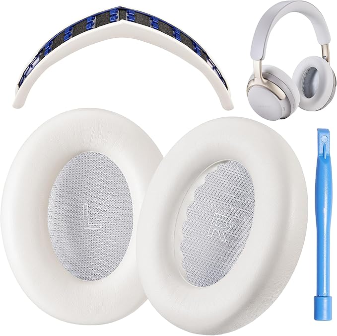 AHG Accessory House Global QC Ultra Replacement Ear pad and Headband Pad Kit Cushion Compatible with Bose QuietComfort Ultra Wireless Headphones. (AHG-QUIETCOMFORT-Ultra-Combo-White-Smoke)