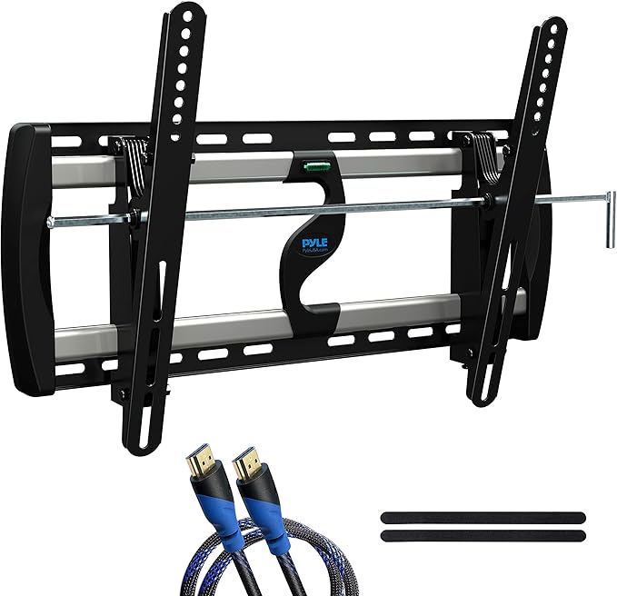 Pyle Tilting Wall Mount - Heavy Duty Universal Flat Screen TV Wall Mount - Mounts 26-52" LED/LOLED & Plasma TVs - Medium Tilt, VESA Mounting, 110 lbs Weight Capacity PYWM24