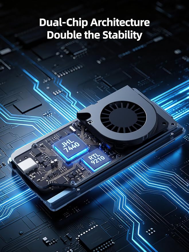 ACASIS 40Gbps M.2 NVMe SSD Enclosure, with Cooling Fan, M.2 Enclosure Compatible with Thunderbolt 4/3,USB4/USB3.2/3.1/3.0/2.0, TBU 405 Pro for M1 M2 Pro/Max Support 2280/2260/2242/2230 (TBU405 Pro)