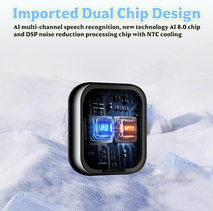 【2025 New Version】 132G AI Voice Recorder 9800 Hours Voice Activated Recorder Recording Device Built-in HD Recording Module, Hybrid ANC Precise Noise Reduction Technology for Meetings, Work, Lectures