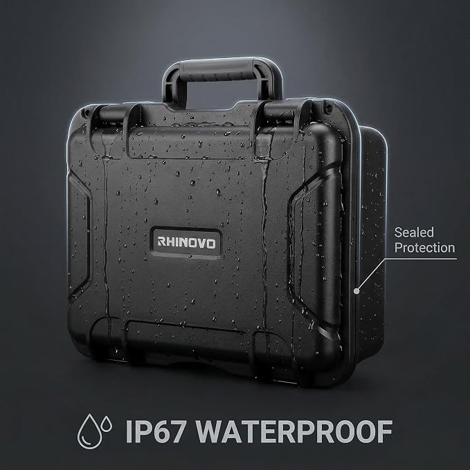 Drone Case for DJI Mavic 4 Creator Combo, IP67 Waterproof Dustproof Shockproof Protective Carrying Hard Case with Precision-Cut Foam, Anti-Fingerprint EVA Surface and High-Density Foam Base