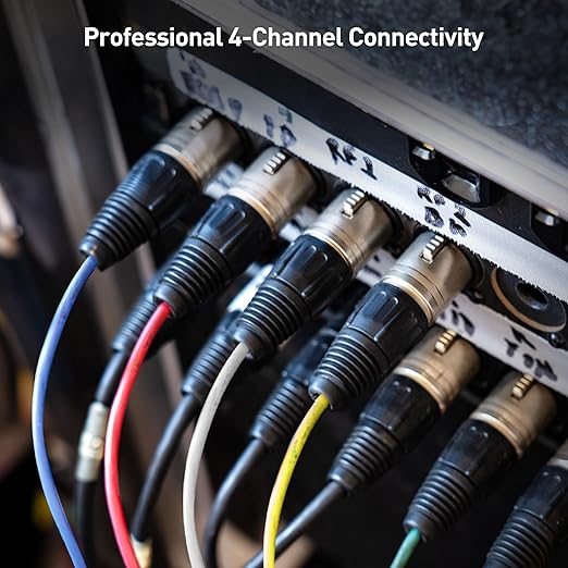 Cable Matters 4-Channel XLR Male to Female Snake Cable/XLR Snake Cable - 6ft, Professional Audio Connectivity with Shielding and Color-Coded Channels