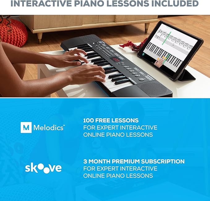 Alesis Melody 32 - Electric Keyboard Digital Piano with 32 Keys, Speakers, 300 Sounds, 300 Rhythms, 40 Songs, USB-MIDI Connectivity and Piano Lessons