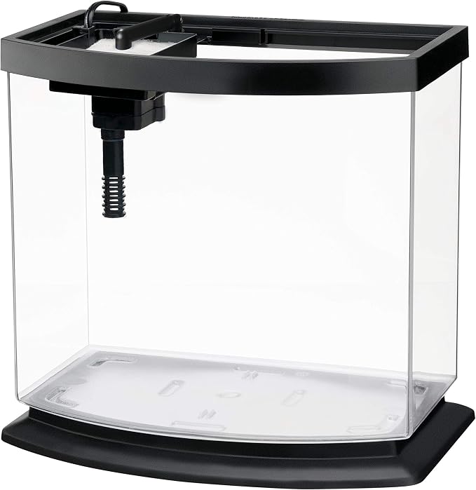 Aqueon LED MiniBow Small Aquarium Fish Tank Kit with SmartClean Technology, Black, 2.5 Gallon