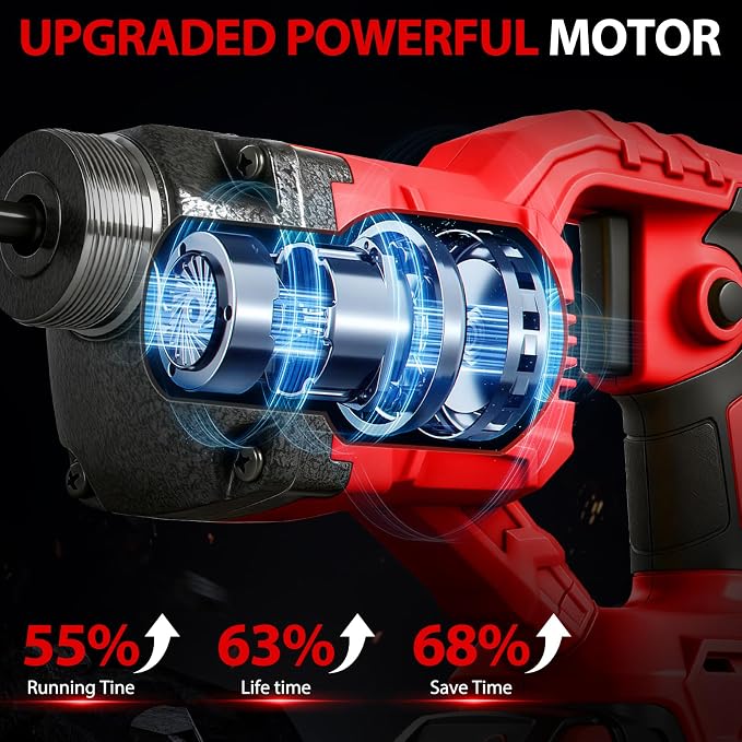 Handheld Concrete Vibrating Tool for Milwaukee M18 18V Battery, 600W Cordless Electric Concrete Vibrator with 3.8ft Shaft Rod, 6000RPM Brushless Portable Vibrarator Remove Air Bubble (No Battery)