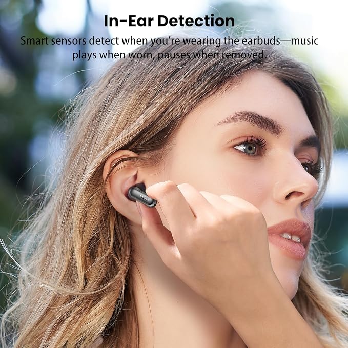 TOZO NC20 Active Noise Cancelling Wireless Earbuds, LDAC Hi-Res Sound Bluetooth Headphones, 6 Mics AI Call Ear Buds 80H Playtime, Dual Pairing, 32 EQ via App, IPX8 Waterproof, Wireless Charging Case