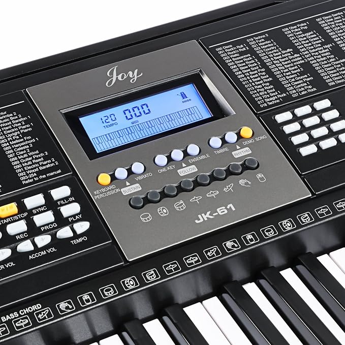 61-Key Electronic Keyboard Pack with Headphones,Microphone,Stand,Stool,and Power Supply-The electronic keyboards (Pack of 1)