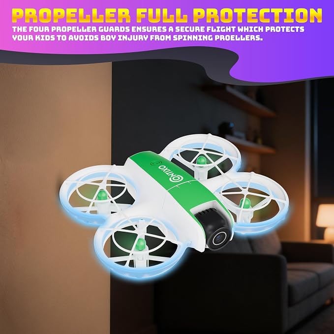Contixo F15 Astro Mini Drone with 2.4" Screen Remote – 720P HD Dual Camera, Live Video Display, Optical Flow Hover, One-Key Takeoff/Landing, 360° Stunts, 2 Batteries, Beginner Drone for Kids & Adults