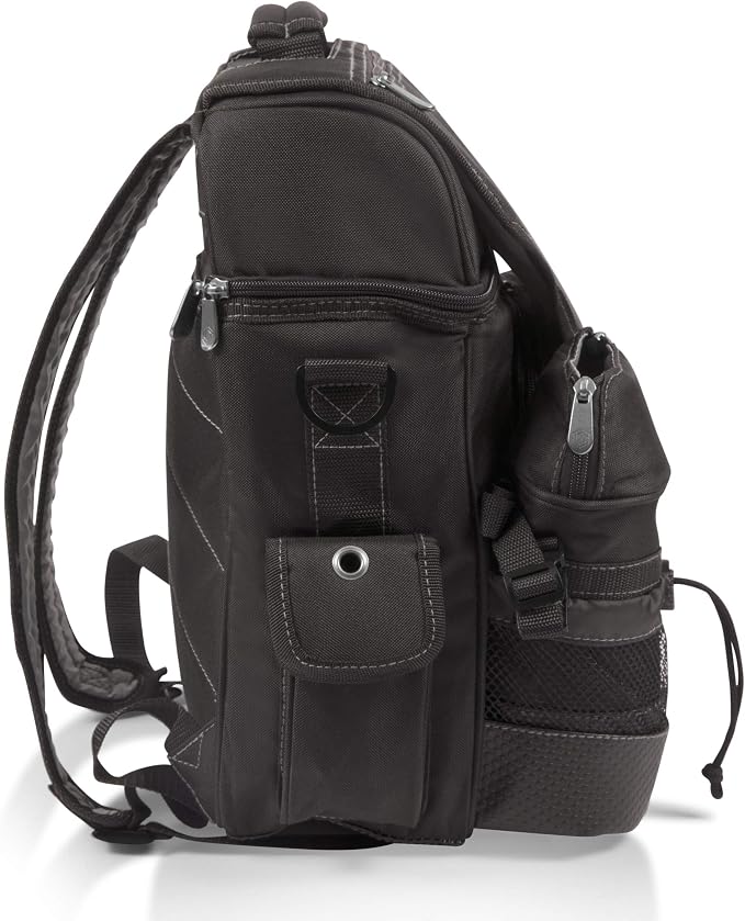 ONIVA Picnic Time Turismo Backpack Cooler With Water Bottle Carrier, Soft Cooler Travel Bag (Black)