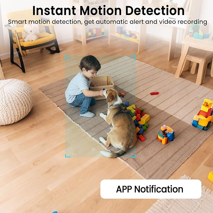 vebiliki Spy Camera, 4K Hidden Camera, Mini Camera, Real-Time Recording, AI Motion Detection, Support Cloud & TF Storage, Auto Night Vision, WiFi Cameras for Home Security, 2.4G WiFi Only