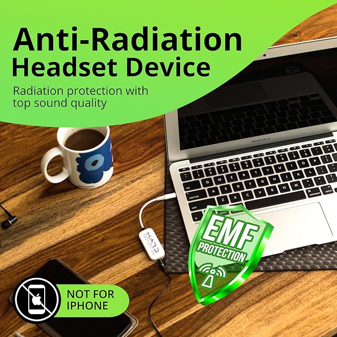 SYB Shield Your Body Headset Audio Quality Enhancer, Air Tube Alternative, Wire Headphone Audio Filter, Headphone Jack Adapter Compatible with 5G Devices, Includes USB C to 3.5mm Audio Adapter