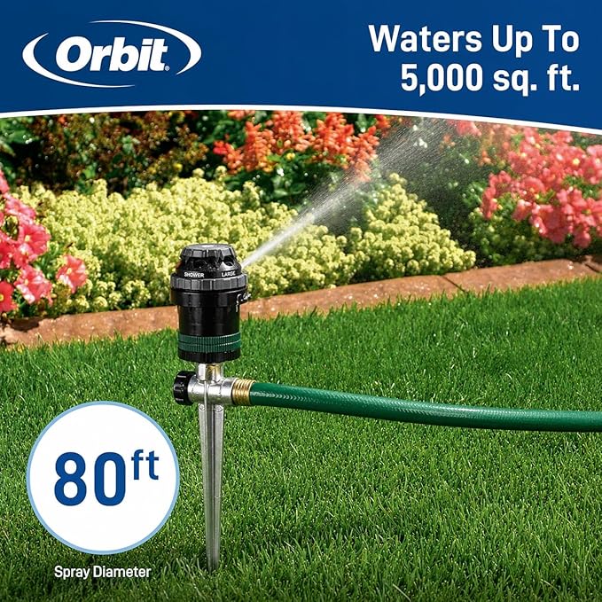 2-Pack Orbit H2O-6 Gear Drive Sprinkler - Versatile Gear Drive for Efficient Lawn Watering