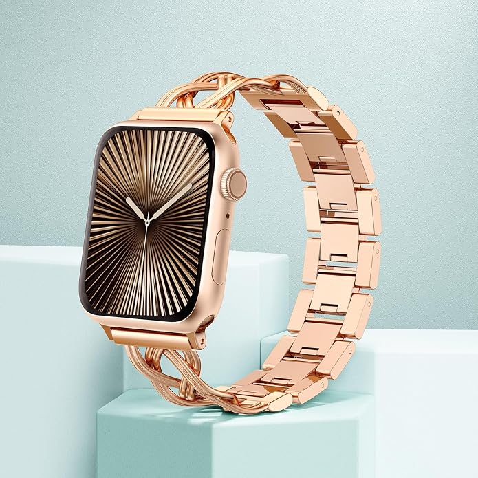 TOYOUTHS Dressy Bracelet Compatible with Apple Watch Bands 38/40/41/42/44/45/46/49mm Women, Celtic Stainless Steel Metal Fancy Nice Pretty Strap for iWatch Series 11 10 9 8 7 6 5 4 Ultra/SE 3 2 1