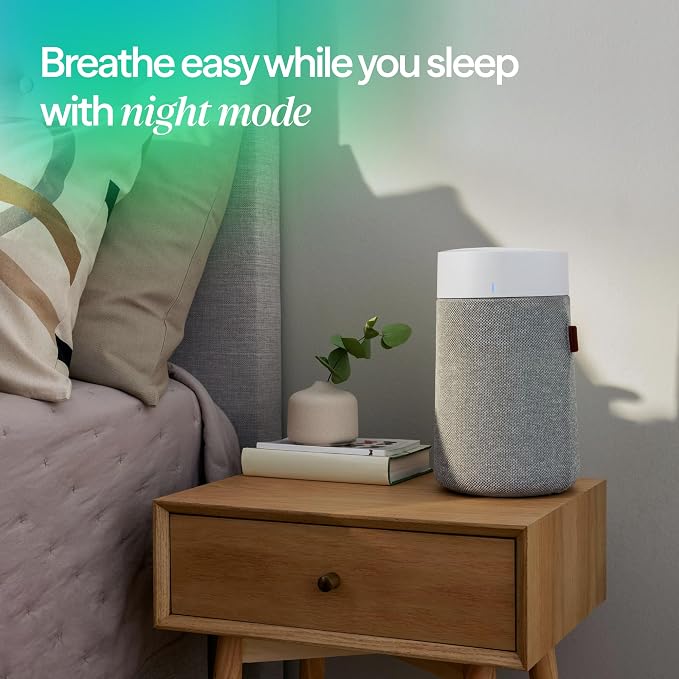 Blueair Mini Max Auto Air Purifier for Bedroom, 510ft2 Small Room Air Cleaner with Auto Mode, HEPASilent Technology Removes Dust, Pollen, Pet Dander, Smoke & Odor, 3 Speeds, Quiet, Washable Pre-Filter