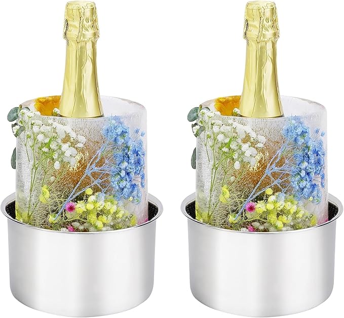 2PC Ice Mold Wine Bottle Chiller,DIY Ice Bucket for Champagne Wine Whisky Cocktail Beer Drink at Party Wedding Festival Halloween Holiday Bar by Any Material
