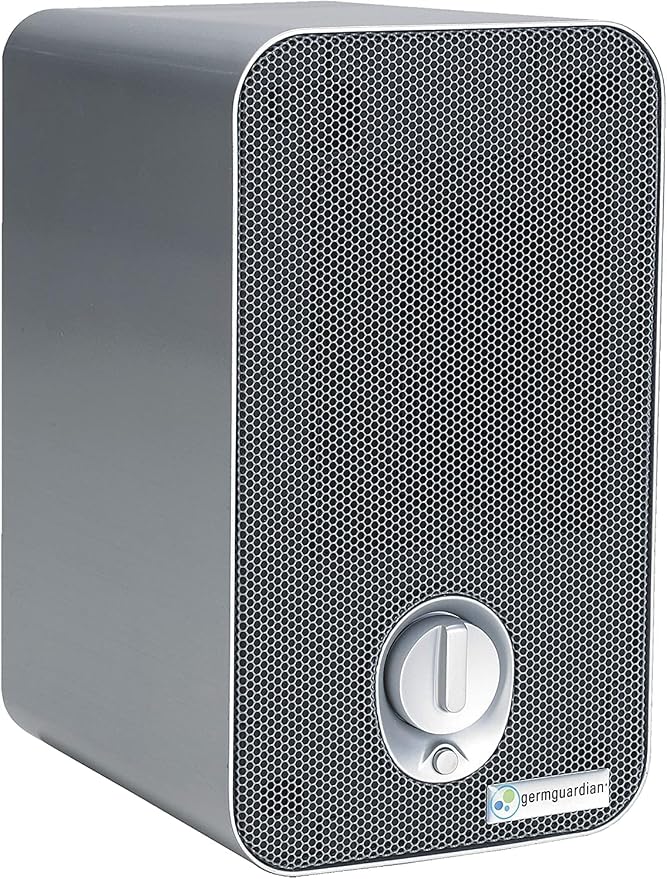 GermGuardian Air Purifier for Home with HEPA Filter, Removes 99.97% of Pollutants, Covers up to 375 Sq. Foot Room in 1 Hr, UV-C Light Helps Reduce Germs, Zero Ozone Verified, 11", Silver, AC4100CA