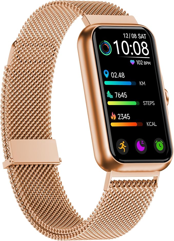 Fitness Tracker with 24/7 Continuous Heart Rate, Blood Oxy-gen Monitor, Smart Watch with Sleep Monitor, IP68 Waterproof Activity Tracker Step Counter for Women Men