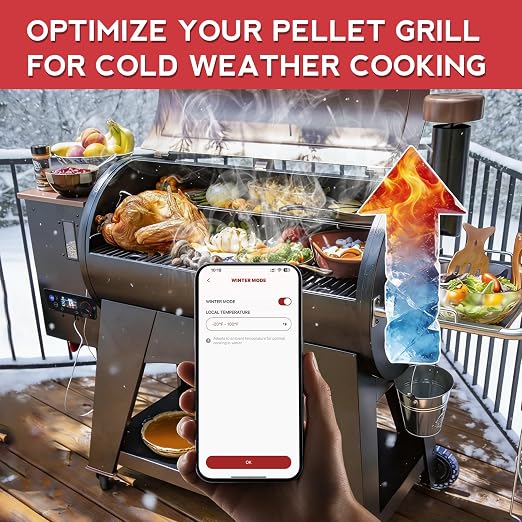 PID WiFi Pellet Trapezoidal Grill Controller Replacement for Pit Boss Copper (Austin XL 1000, Classic 700, Lexington 500) – App Wireless Control Thermostat Board (Replaces CAT-02-PG-AMP)