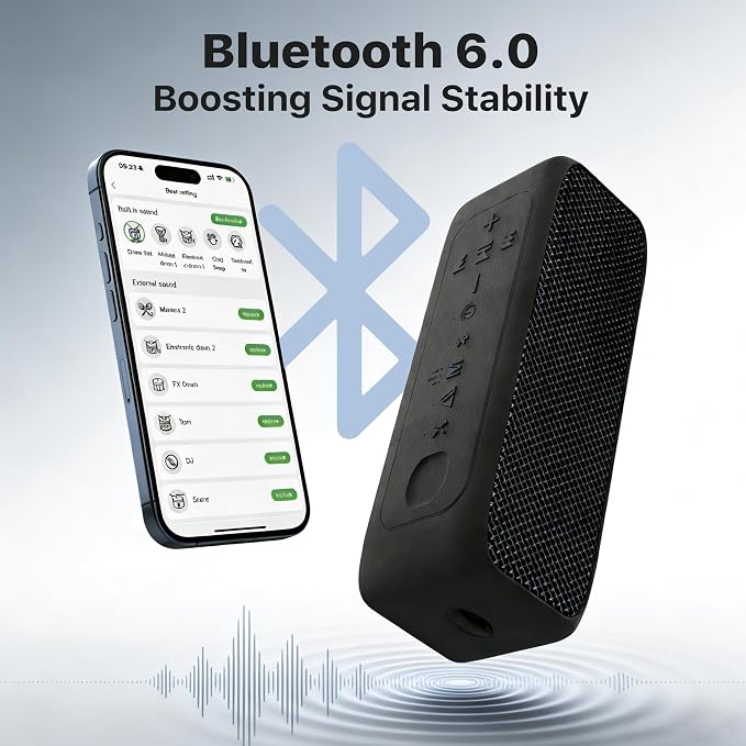 JUOVI Bluetooth Speaker,20W Stereo Sound,Wireless Speaker with Bluetooth 6.0,24H Playtime,IP68 Waterproof Shower Speaker,TWS Pairing, Support TF Card,AUX 3.5mm Input,Speaker for Home,Outdoor,Travel