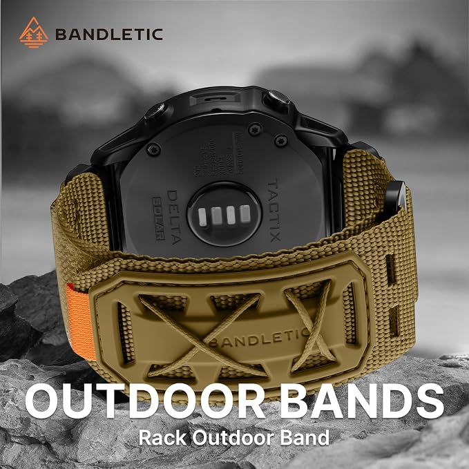 Bandletic Compatible with Garmin Enduro 3 2 Watch Band - 26mm Quick Fit Nylon Strap Replacement for Fenix 8 51mm 7X 6X Pro/5X Plus/3 HR/Instinct 2X Solar 3 50mm/Tactix/Epix Pro 2/Quatix 8 51mm 7x 6x 3