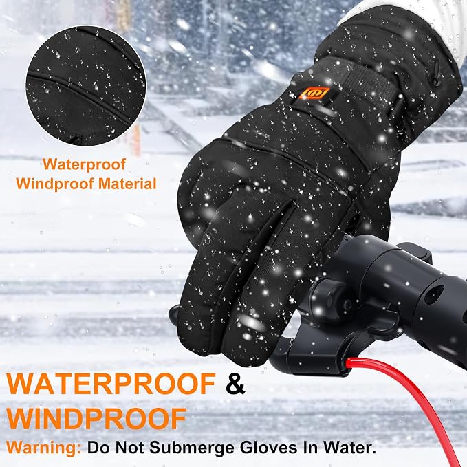 Heated Gloves 3.7V 3200mAh Heating Gloves Waterproof Windproof Hand Warmers for Skiing Hiking Hunting Fishing Snowboarding Cycling
