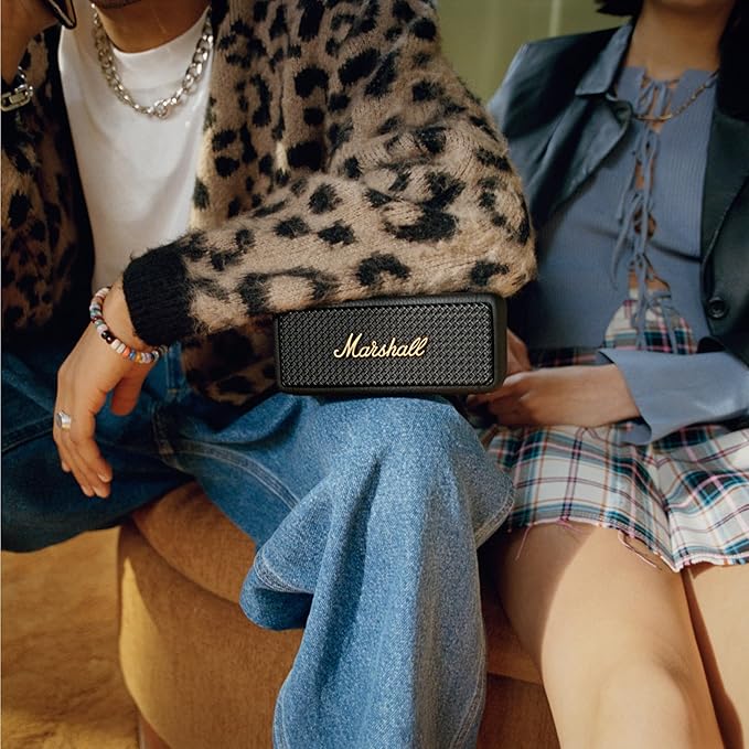 Marshall Emberton II Portable Bluetooth Speaker, Black & Brass