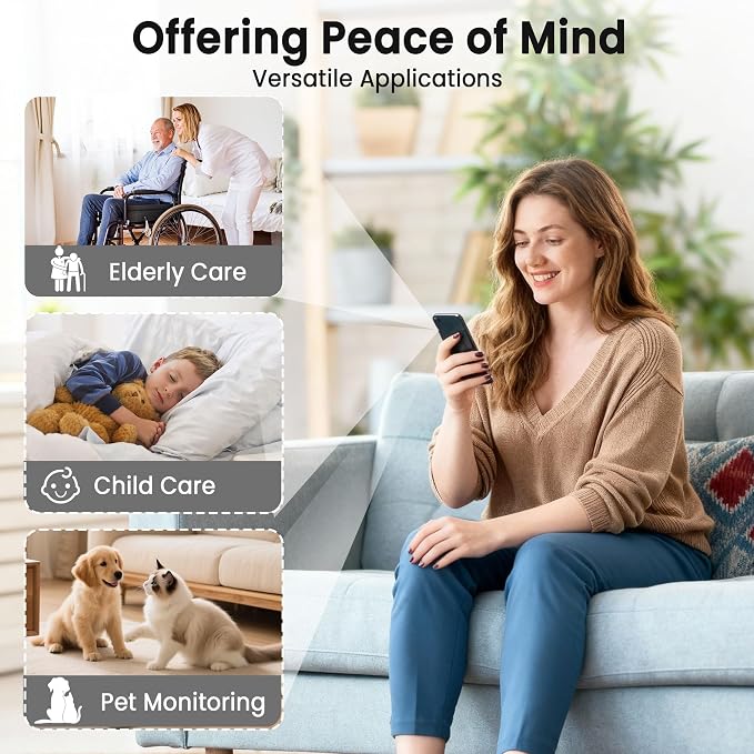 vebiliki Spy Camera, 4K Hidden Camera, Mini Camera, Real-Time Recording, AI Motion Detection, Support Cloud & TF Storage, Auto Night Vision, WiFi Cameras for Home Security, 2.4G WiFi Only