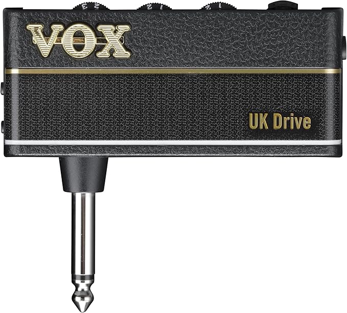 Vox amPlug 3 UK Drive Headphone Guitar Amplifier w/ 2 Channels, Stereo Effects, Built-in Rhythms, and Aux in Jack