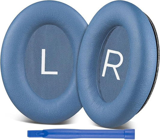SOPROM Replacement Earpads for Bose QuietComfort 45 (QC45)/QuietComfort SE (QC SE)/Quiet Comfort Wireless Over-Ear Headphones, Ear Pads Cushions with Gentler Protein Leather - Blue Dusk