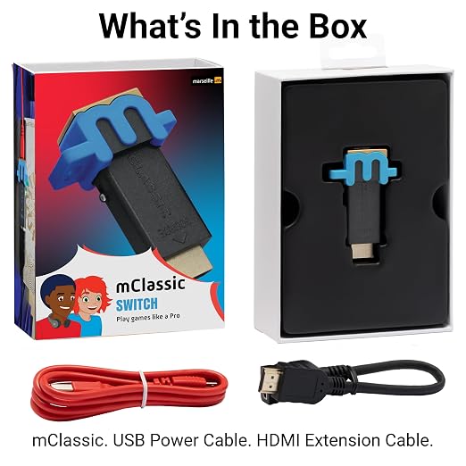Marseille mClassic Switch Edition - Restore your TVs Game Mode Image Quality, Lag Free, for Nintendo Switch and other Widescreen Gaming Consoles - Supports 1440p/60hz