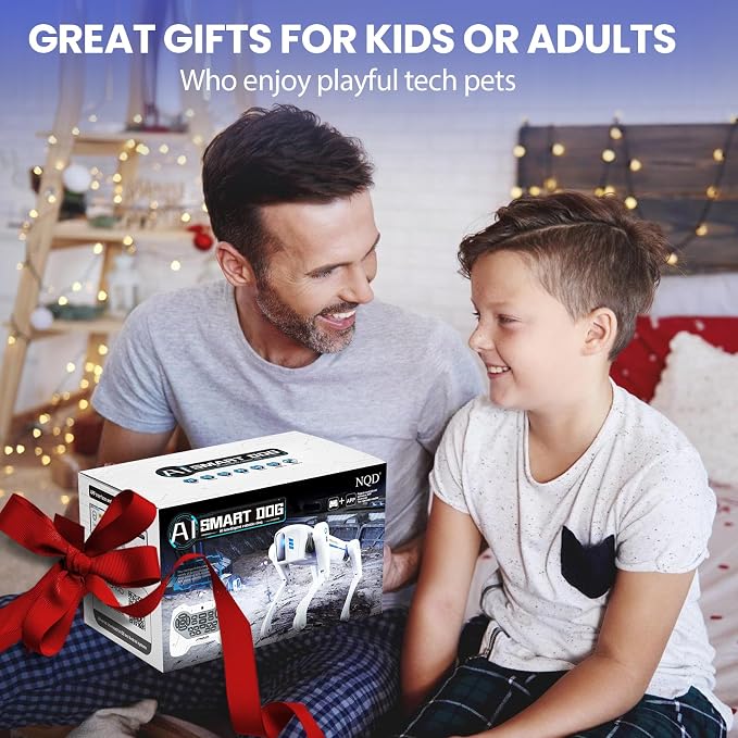 cxjoigxi Smart Robot Dog Toy, Interactive STEM Robotic Pet with Blaster, Voice & Remote Control, App Programming, 30+ Actions, Bionic Walking, RC Dog Birthday Gifts for Kids Boys Girls Age 6+