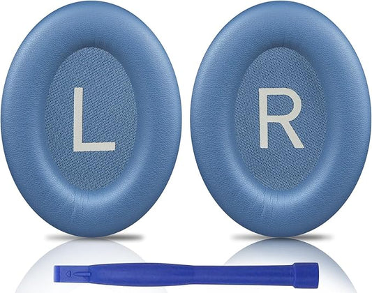 SOULWIT Earpads Replacement for Bose QuietComfort 45 (QC45)/QuietComfort SE (QC SE)/Quiet Comfort Wireless Over-Ear Headphones, Ear Pads Cushions with Softer Protein Leather - Blue Dusk