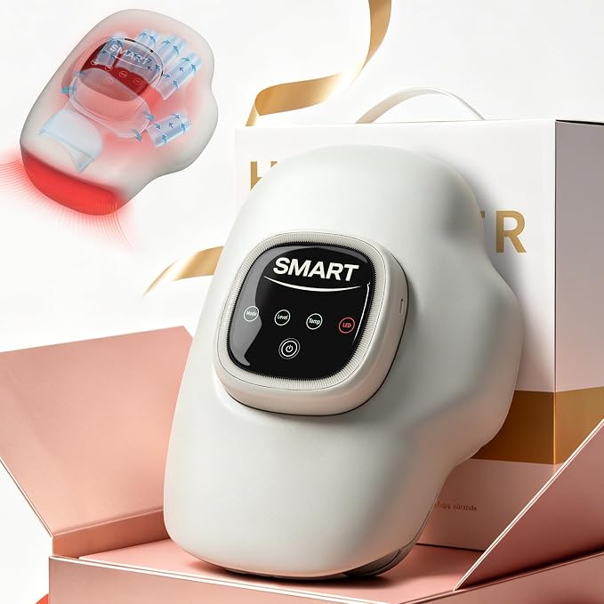 Hand Massager with Heat and Compression, Soft Leather Cover Hand Massager for Arthritis and Carpal Tunnel, LCD Touch Screen, 3 Modes 3 Heat 3 Intensities, for Wrist Palm Finger