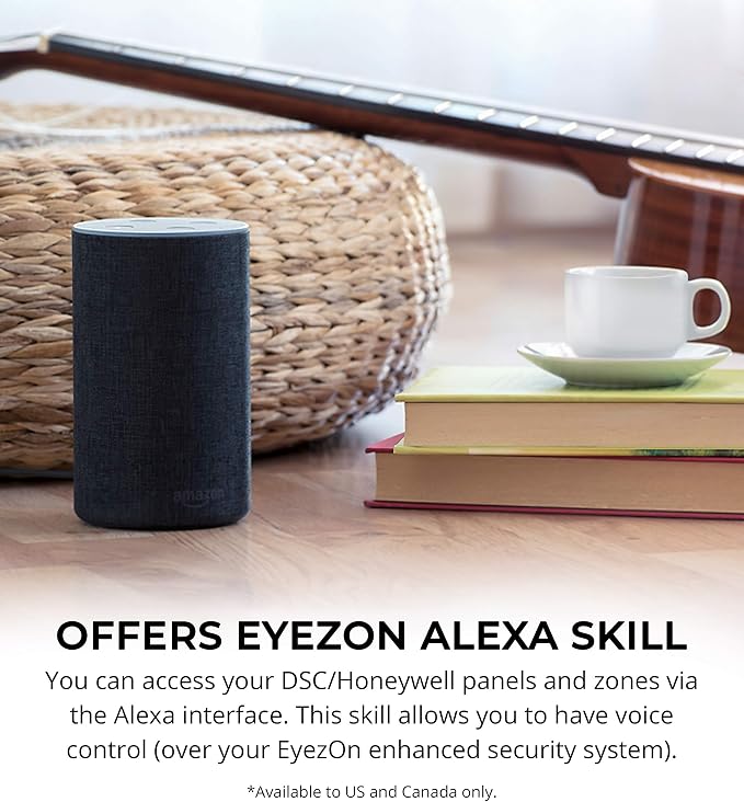 EyezOn Envisalink EVL-4EZR IP Security Interface Module for DSC and Honeywell (Ademco) Security Systems, Compatible with Alexa