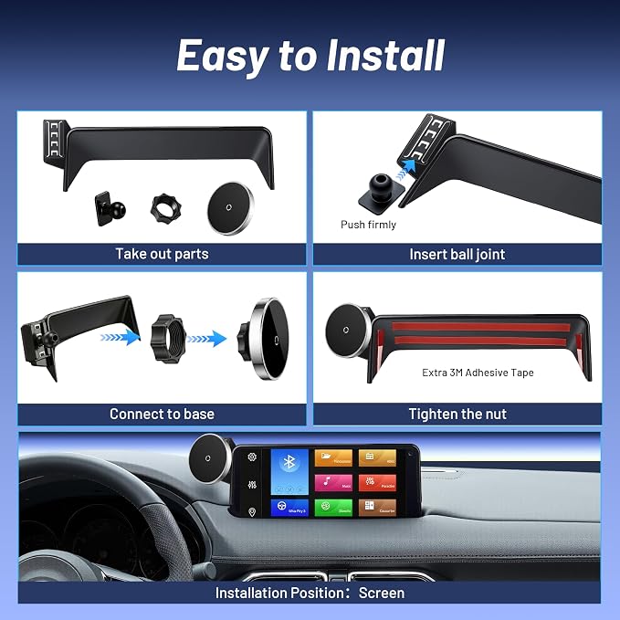 Car Phone Holder for Mazda CX5 (2021-2025,10.25" Screen Only),MagSafe Car Mount Charger,Magnetic Phone Holder,15W Wireless Charging,Screen Phone Holder,360° & Hands Free,CX-5 Interior Accessories