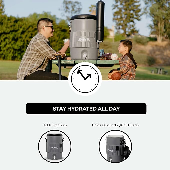 Igloo Sports Cooler | Insulated Beverage Dispenser with Spout |Portable Handwashing Station