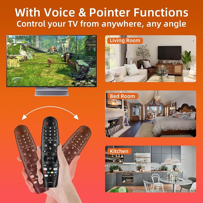 Replacement for LG Remote Control for Smart TV from 2018-2025, for Magic LG TV Remote Replacement with Voice and Pointer Function. 1-Year Warranty.
