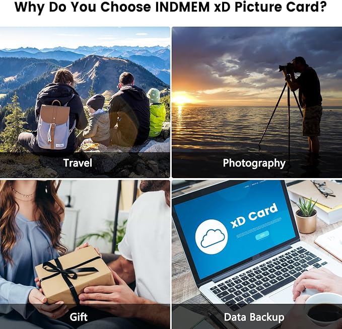 xD-Picture Card 1GB(Type M+) 1GB XD Flash Memory Cards for Olympus Fuji Fujifilm Old Digital Camera, Support Panorama Function, Create 3D Image and Digital Painting