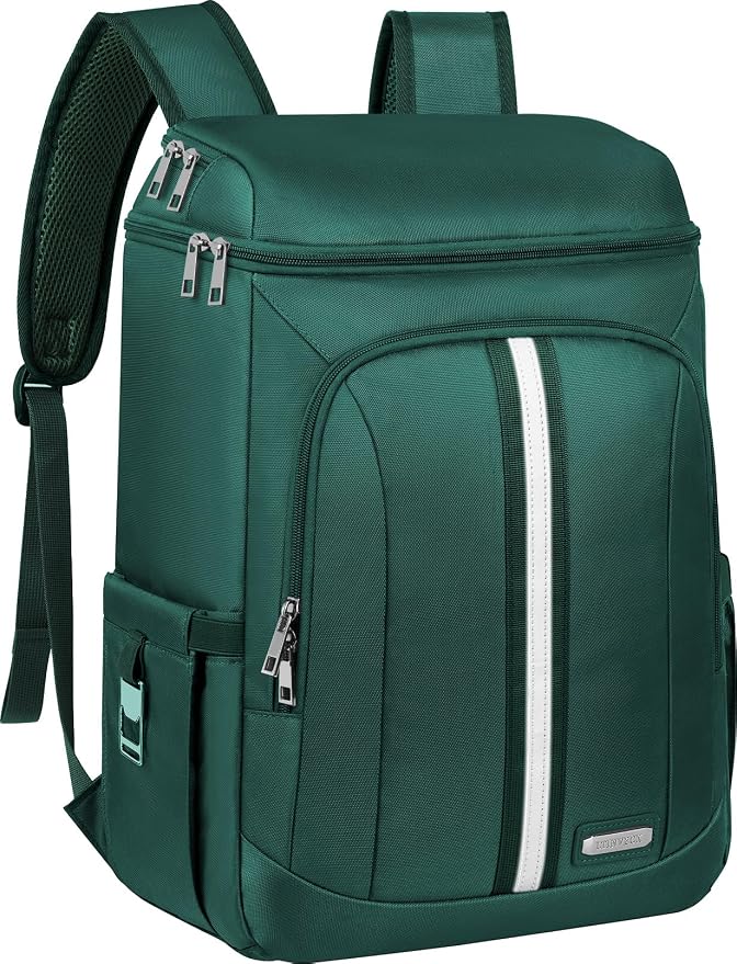 Cooler Backpack for Women Men,Insulated Backpack Cooler Leakproof Double Deck Work Lunchboxes Cooler Bag,Hot and Cold Thermal Backpack with Reflective Stripes