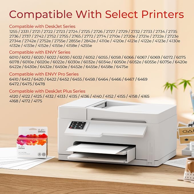 67XL 67 ink 3-Pack Compatible for HP Ink 67 Combo Pack Works with HP Deskjet 2700 2700e 2755 2755e 2855e 2800e 2852e 2827e 4100e 4155e 4227e 4255e Envy 6055e 6455e Series (2 Black 1 Color) | 3YP30AN