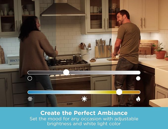 PureOptics LED Works with Alexa Smart Under Cabinet Lighting, Adjustable LEDs, 24" Bar, White