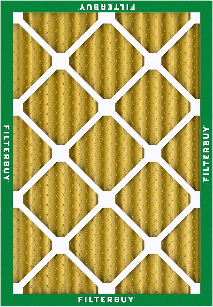 Filterbuy 20x25x2 Air Filter MERV 11 Superior Pet & Allergy Defense (3-Pack), Electrostatic Pleated HVAC AC Furnace Filters Replacement, Made in USA (Actual Size: 19.50 x 24.50 x 1.75)